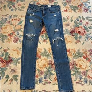 Distressed AG jeans
